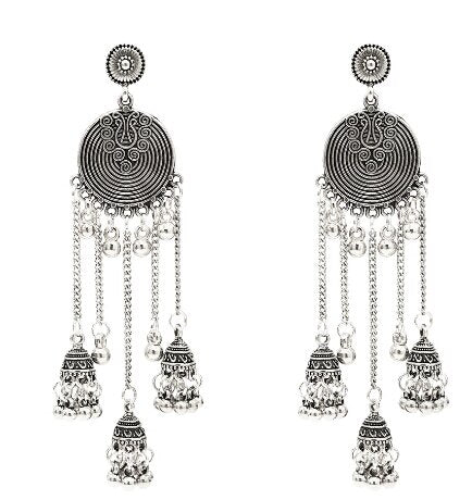 Egypt Vintage Silver Alloy Earrings for Women