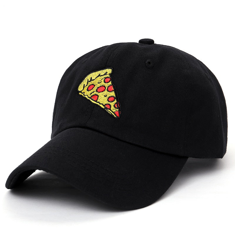 New Pizza Embroidery Baseball Cap Trucker Hat For Women Men Unisex Adjustable Size Dad Cap Hats