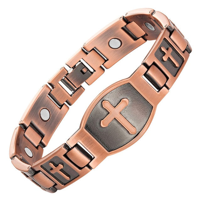 Escalus Cross Pattern Magnetic Bracelet For Men