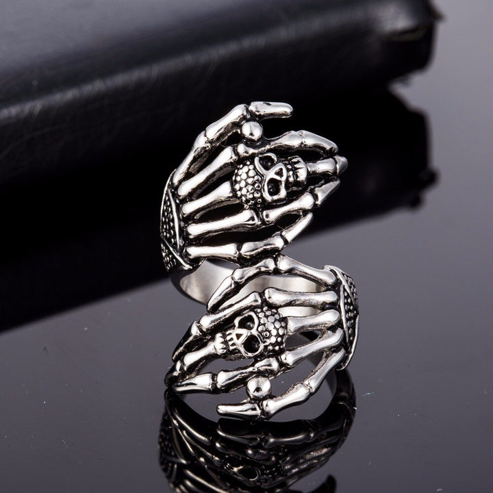 Stainless Steel Skull Fit for Women Full Finger Ring