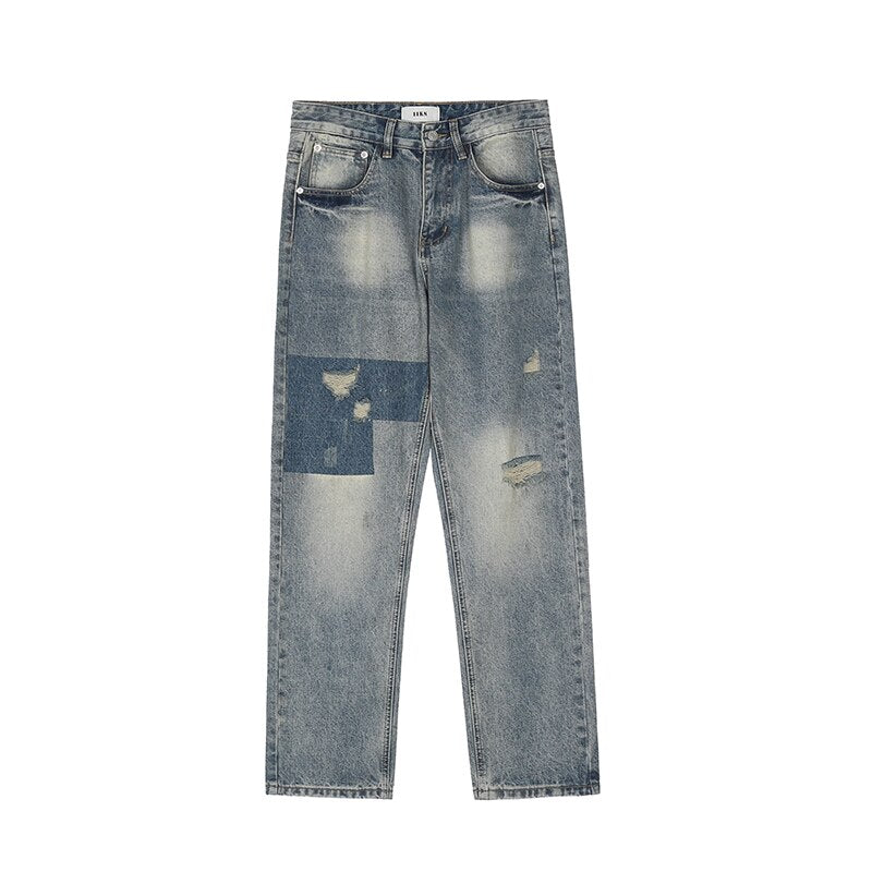 Men's Ripped Retro Loose Jeans