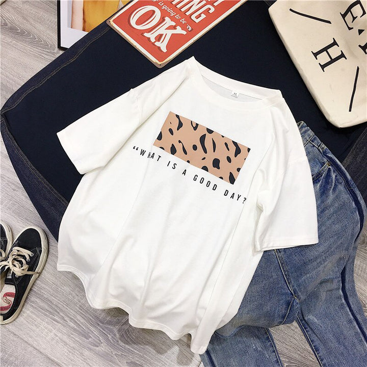 Hirsionsan Leopard Print T-shirts for Women