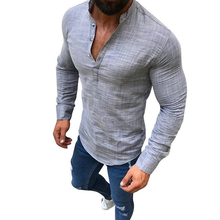 Men's Slim Fit Linen Shirt