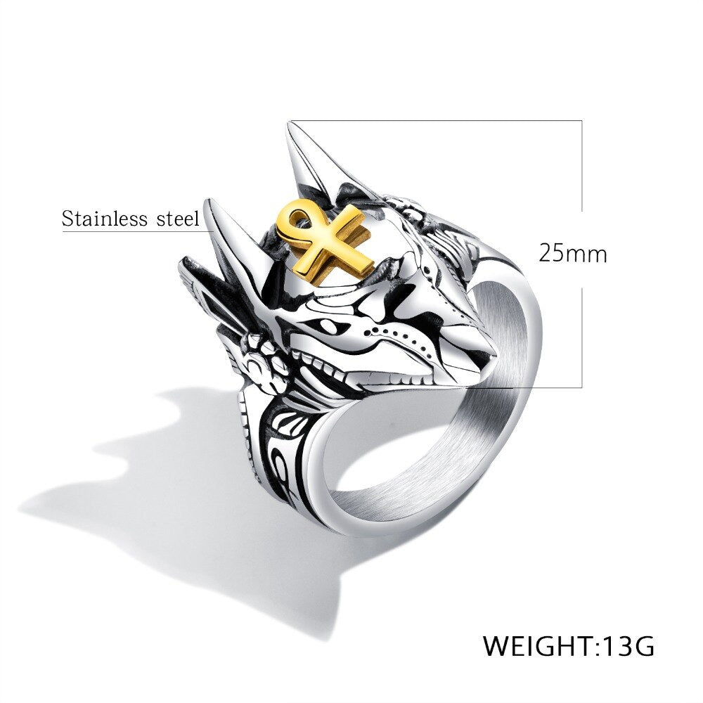 Anubis Wolf Handsome Ring For Men