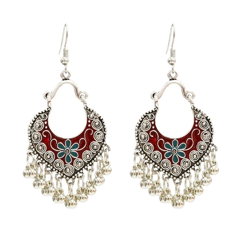 Egypt Vintage Silver Alloy Earrings for Women