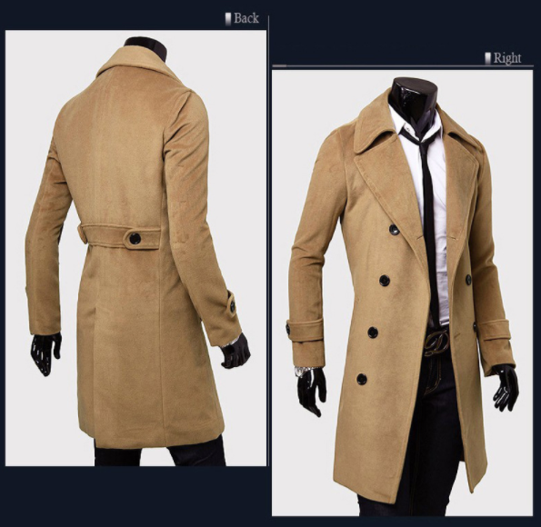 Men's Long Trench Coat