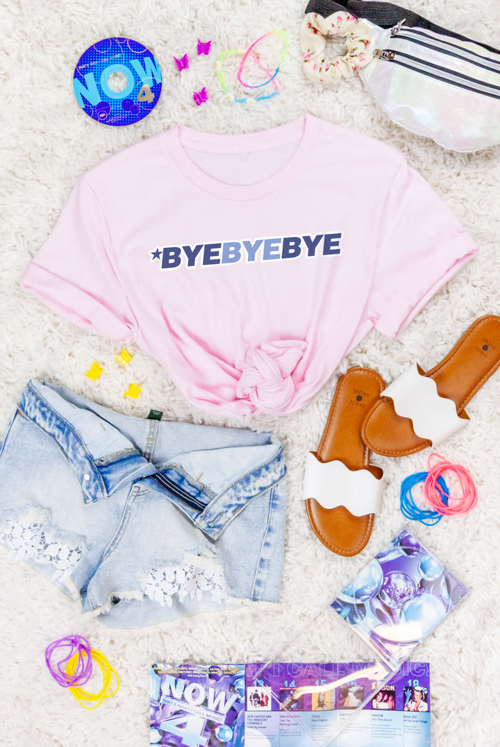 ByeByeBye Tee Shirts -Lots of Color Options - For Your Ultimate Boy Band 90s Party!