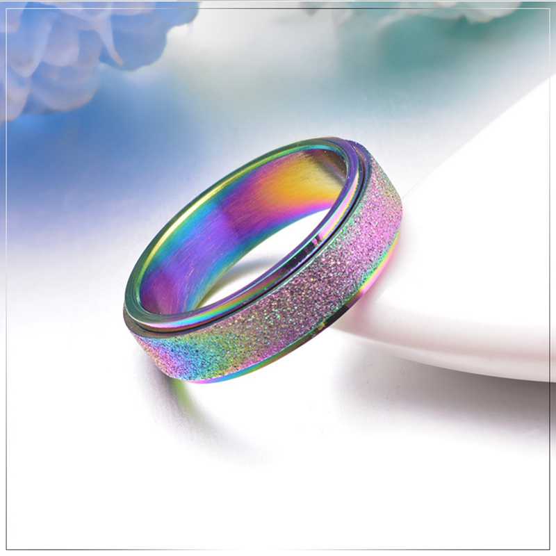 6mm Spinner Ring For Women Men Stress Release