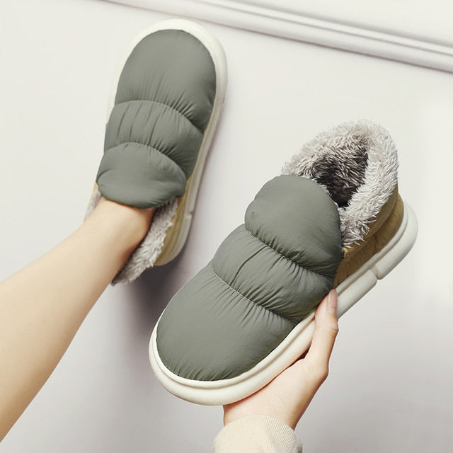 Waterproof Unisex Plush Slip-on Shoes