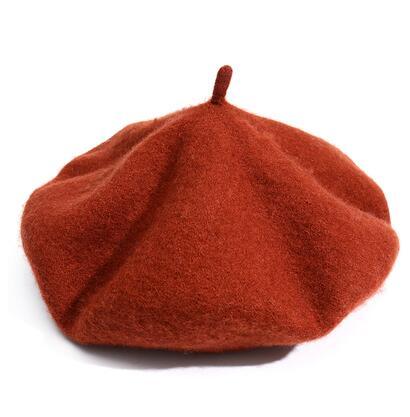 Autumn Winter Hat 100%  Wool Thick  Berets French Artist Beret