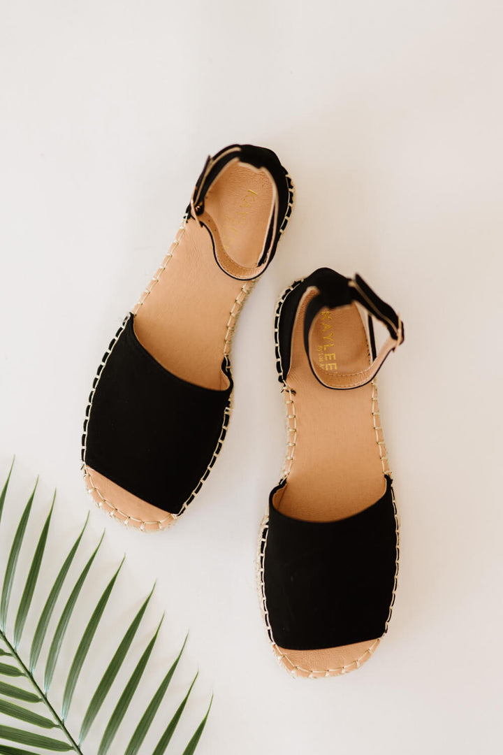 Peep-Toe Espadrille Flats