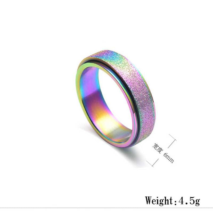 6mm Spinner Ring For Women Men Stress Release