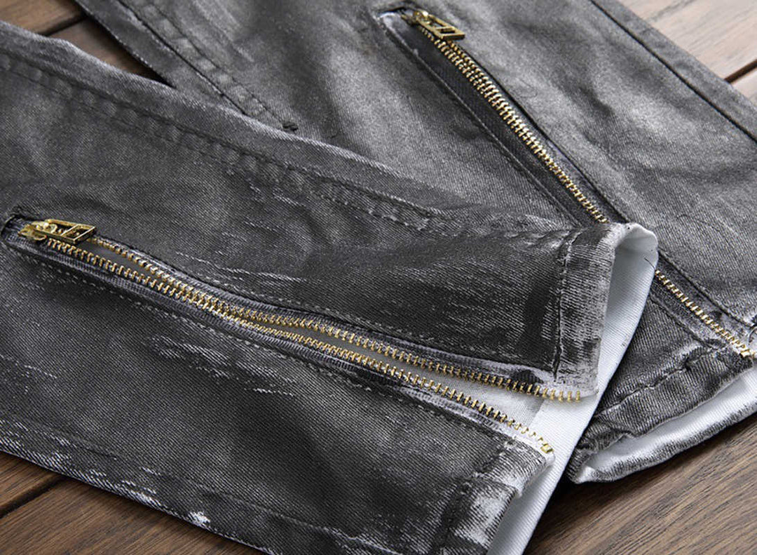 Zipper Fly Denim Jean Fashion Designer Pants