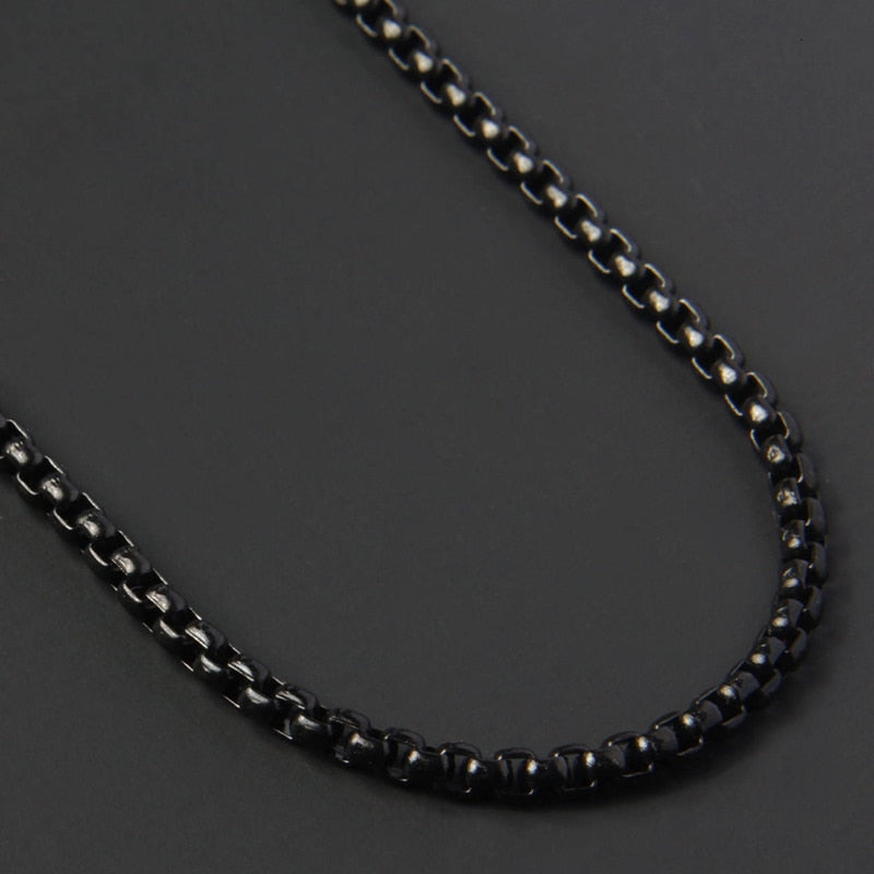 Fashion New Figaro Chain Necklace Men Stainless Steel Gold Color Long Necklace