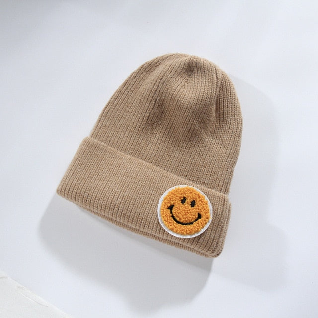 Smiley Face Warm Knitted Hat