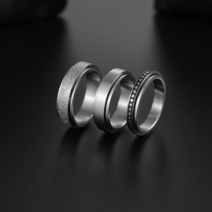 Rotatable Basic Ring for Men