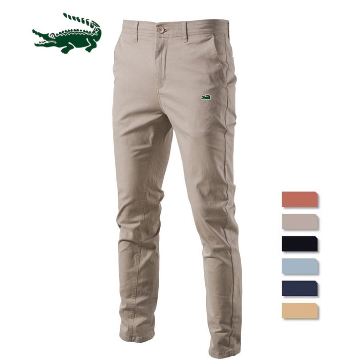 Solid Color Slim Fit Men's Pants