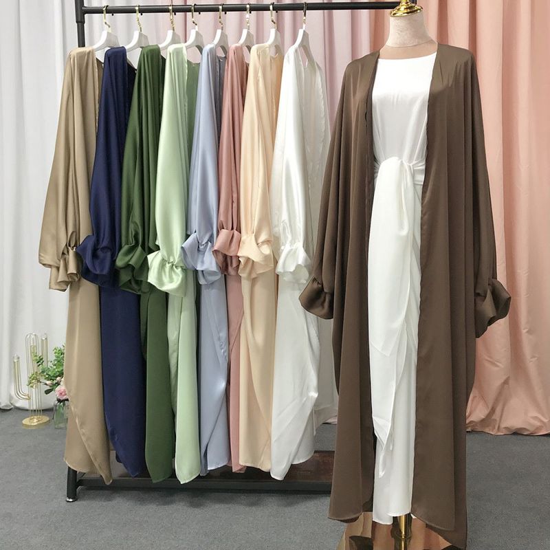 Musulmane Abaya Elegant Satin Dress