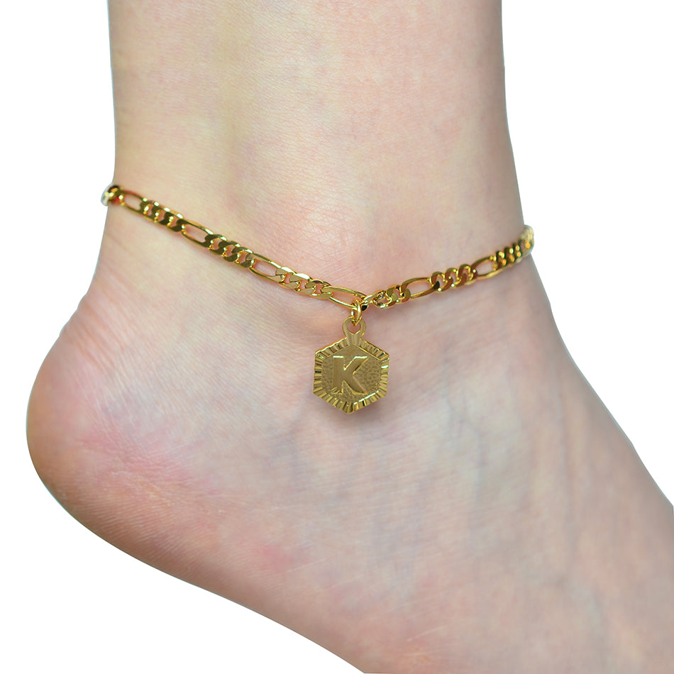 Extender Chain / A-Z Initial Letter Anklet for Women