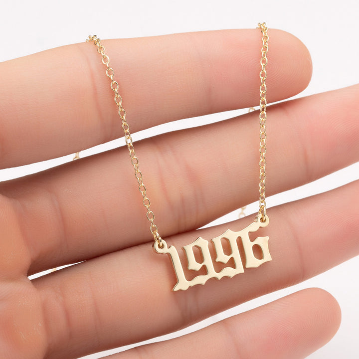 Women Personalized Necklace Special Date Year Number