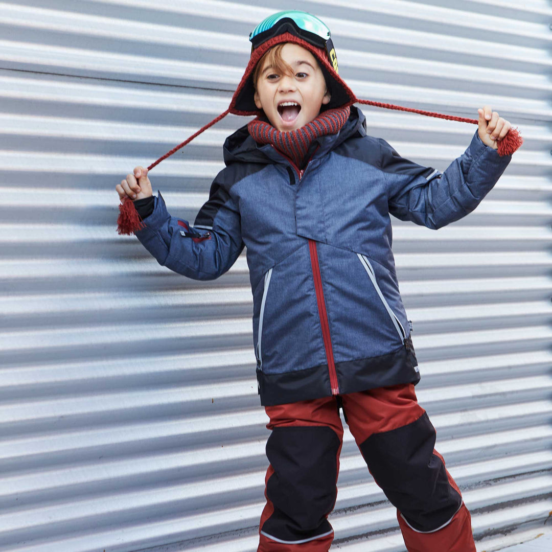 Two Piece Technical Snowsuit Dark Grey And Brown