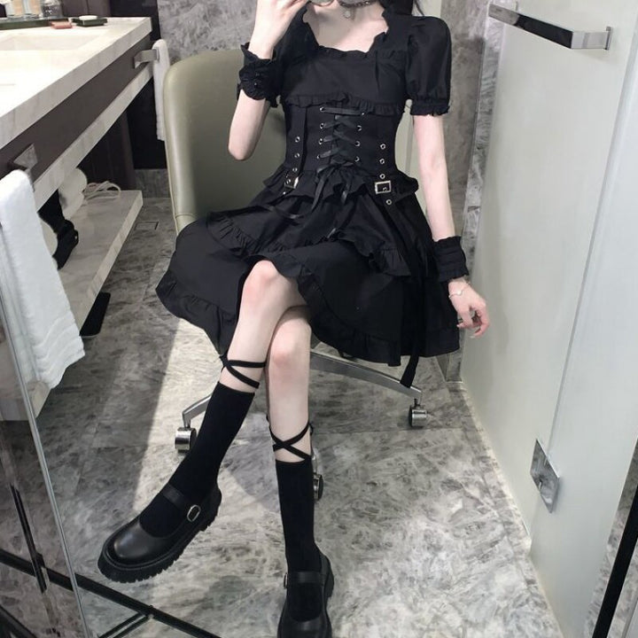 Gothic Women Black Dress