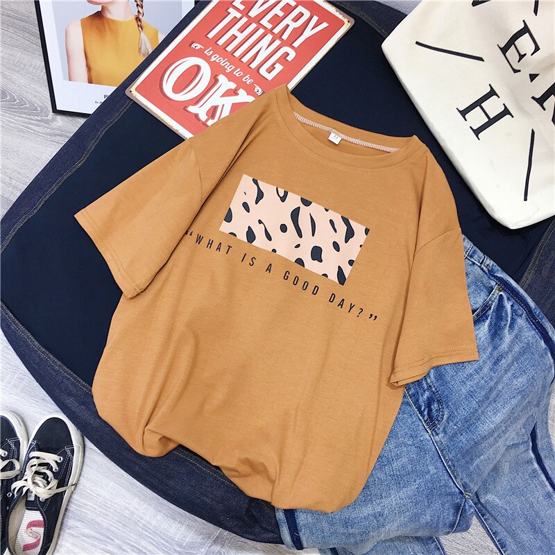 Hirsionsan Leopard Print T-shirts for Women