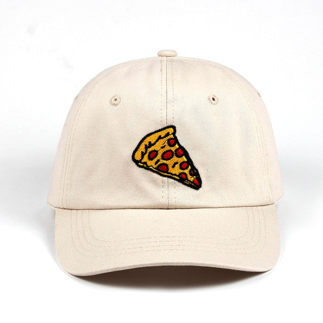 New Pizza Embroidery Baseball Cap Trucker Hat For Women Men Unisex Adjustable Size Dad Cap Hats