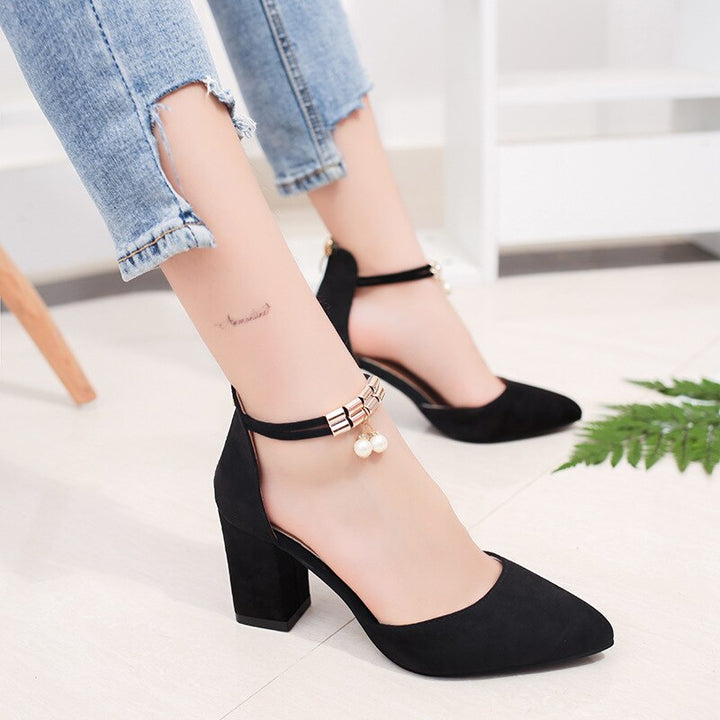 Women High Heels Thick With Rough Heels