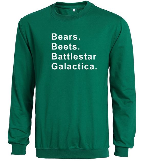 Unisex Bears, Beets, Battlestar Galactica Sweatshirts