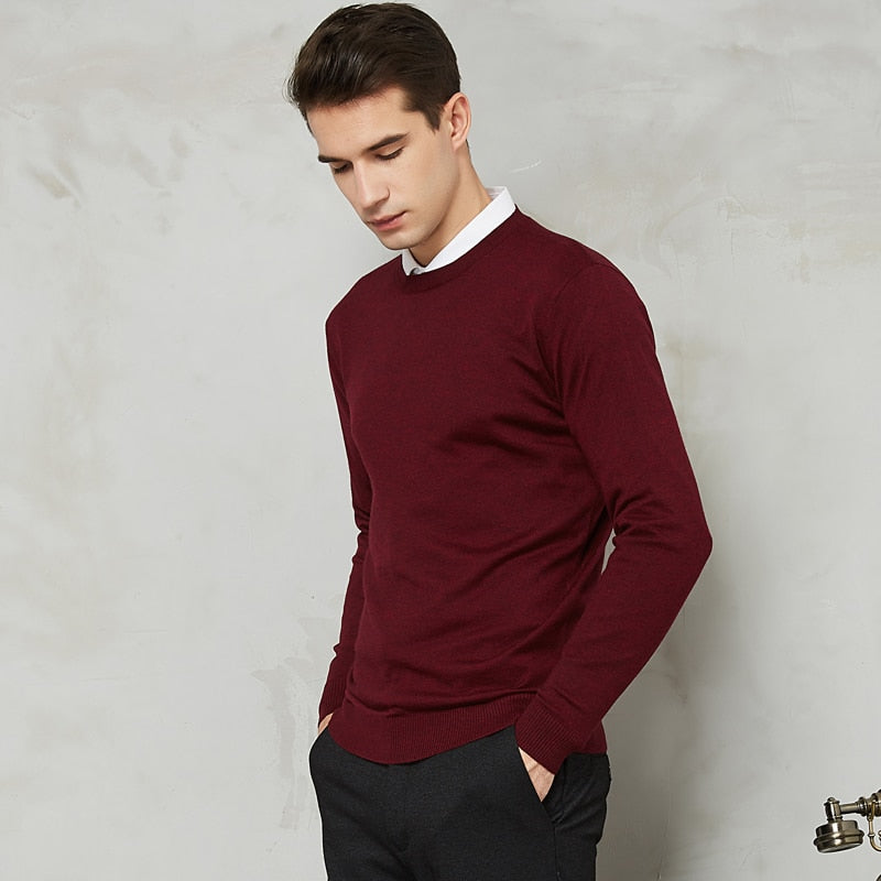 Men's Casual Slim-Fit Knit Sweater