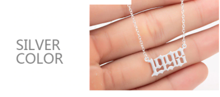 Women Personalized Necklace Special Date Year Number