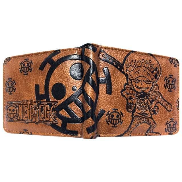 Anime Monokuma/Naruto/Dragonball Z Logo Brown Bifold Wallet