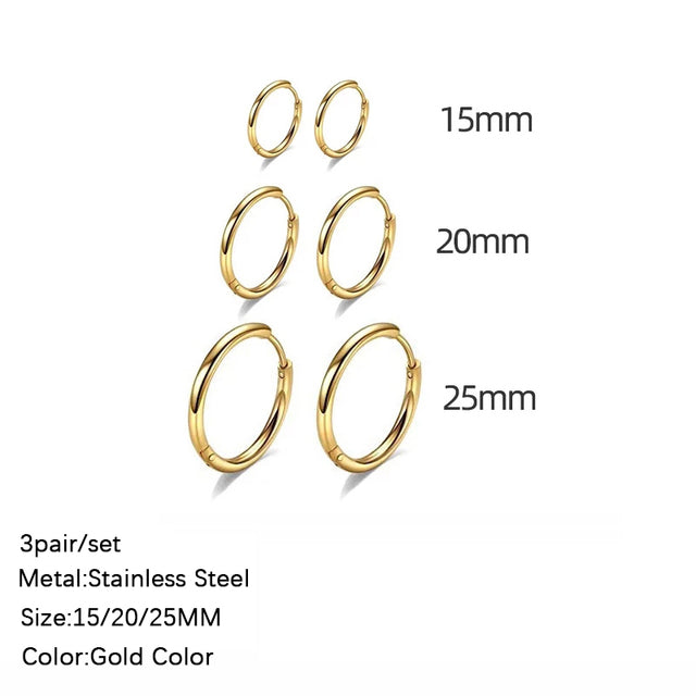 Classic Stainless Steel Ear Buckle For Women