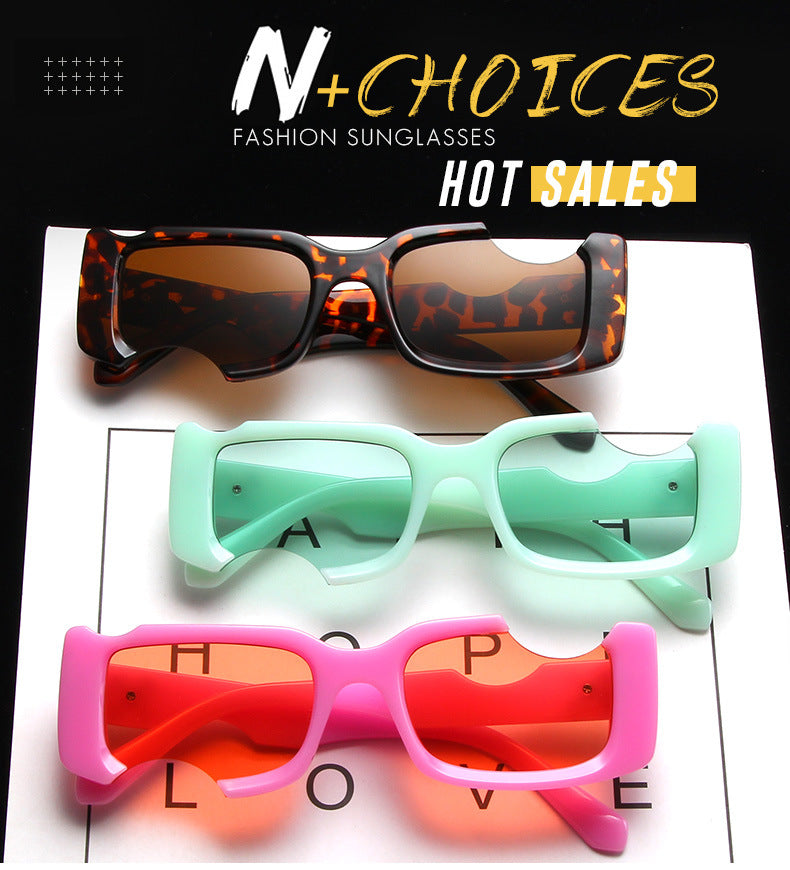 Off Notch Hole Design Sun Glasses