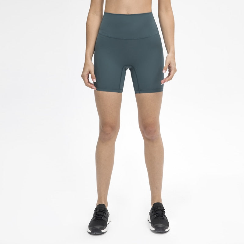 Nepoagym BURNING 6 Inch Inseam Women High Waisted Workout Shorts