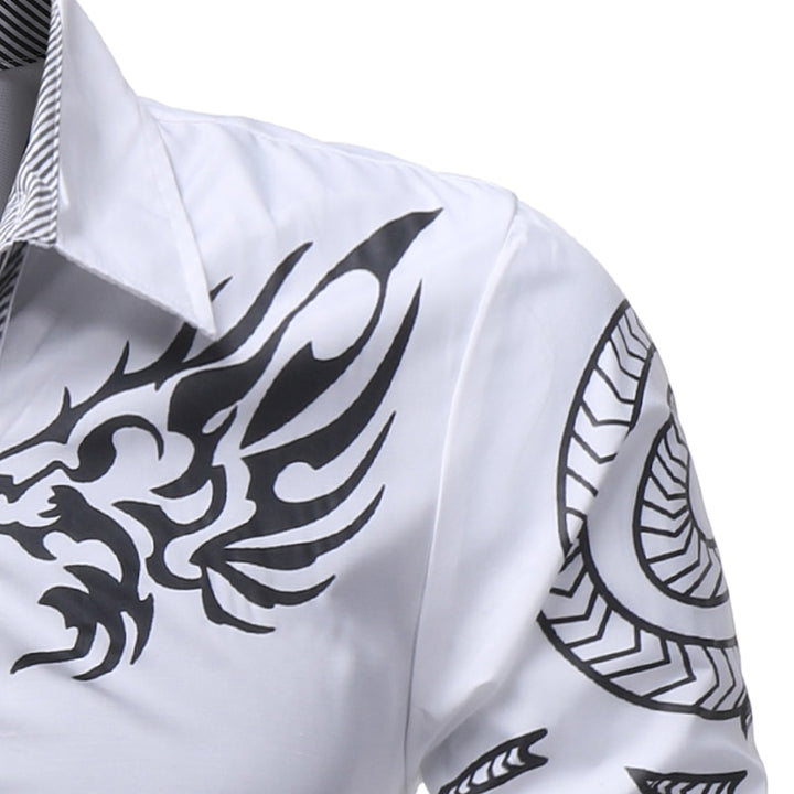 Men'S Long-Sleeved Dress Shirt Dragons