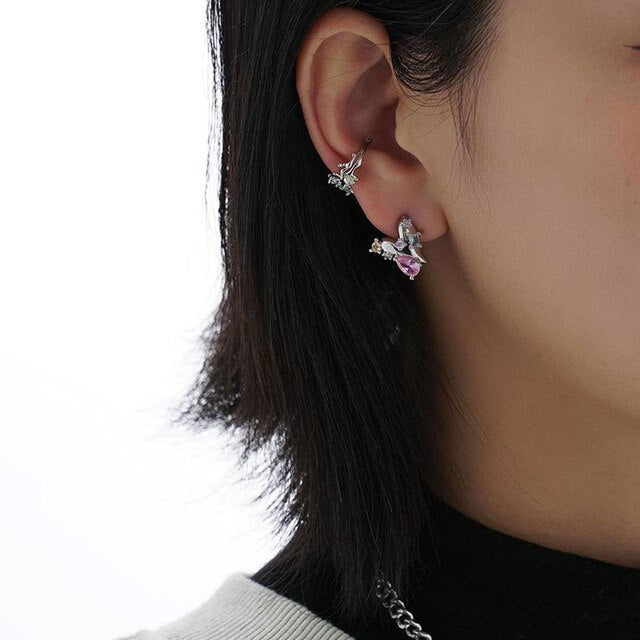 Fresh Pink Heart Stud Earrings