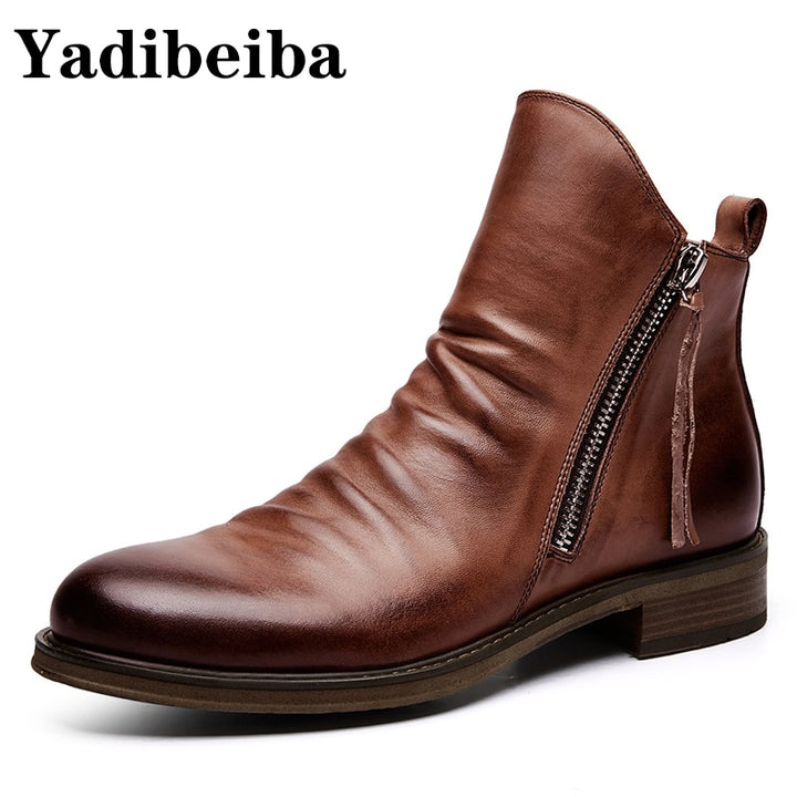 Men Winter Leather Boots