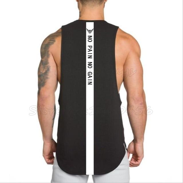 Summer New Cotton Men's Sports Bodybuilding Fitness Sleeveless Vest