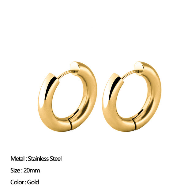 Classic Stainless Steel Ear Buckle For Women