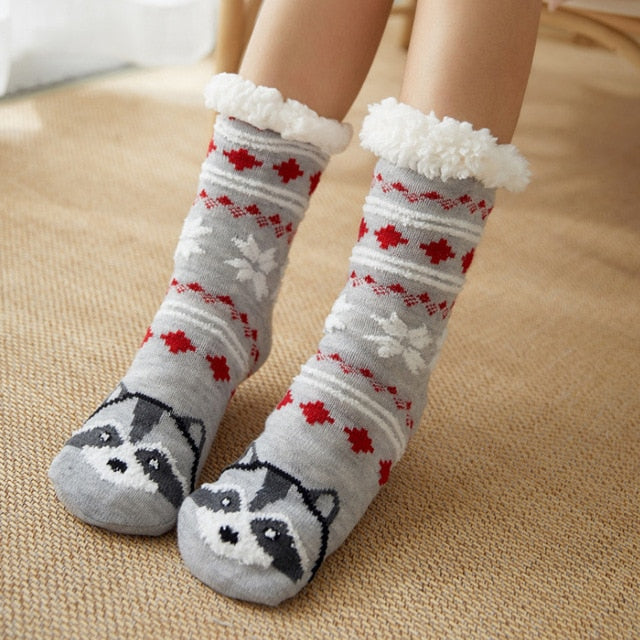 Women's Fuzzy Slipper Socks