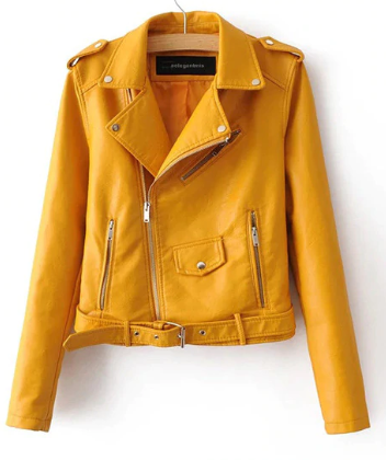 Women Autumn Short Faux Soft Fashion Leather Jacket