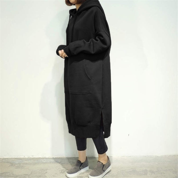 Women Loose Long Hoodie Dress