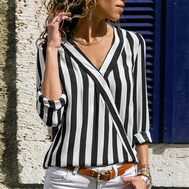Striped blouse for women