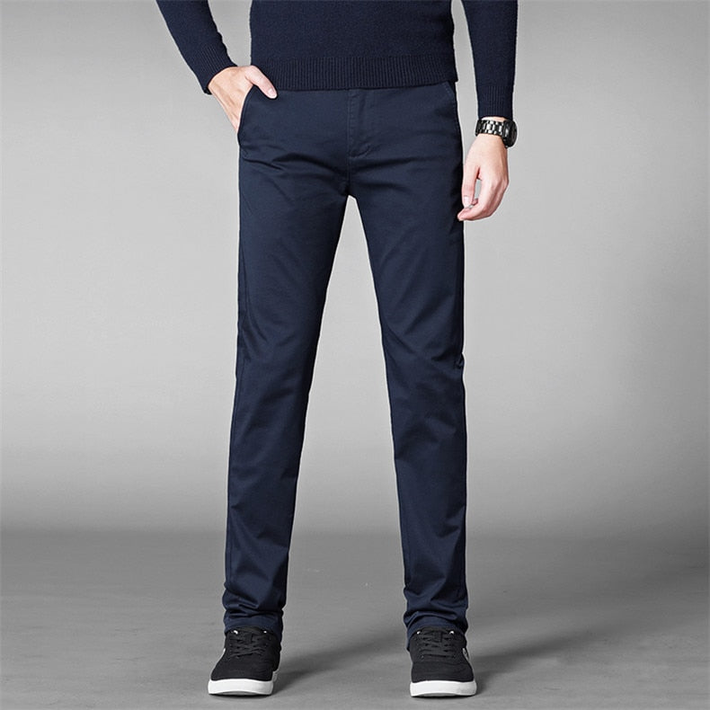 Men's Cotton Fitted Trousers