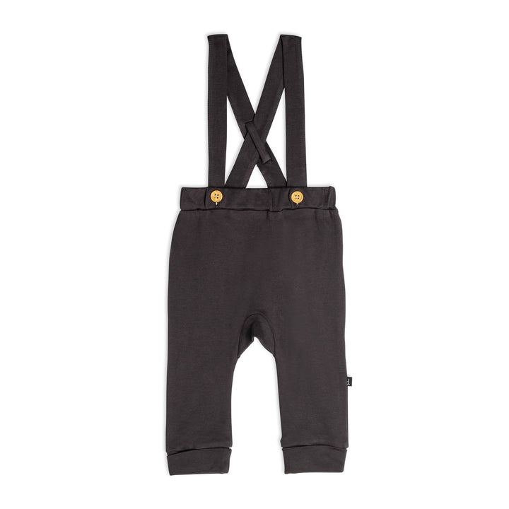 Organic Cotton Top And Pant Set Dark Grey, Yellow And Heather Beige