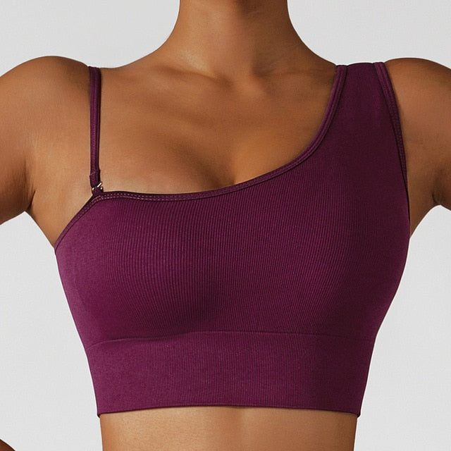 Summer Sexy Oblique Shoulder Yoga Clothes Tops – TruWears