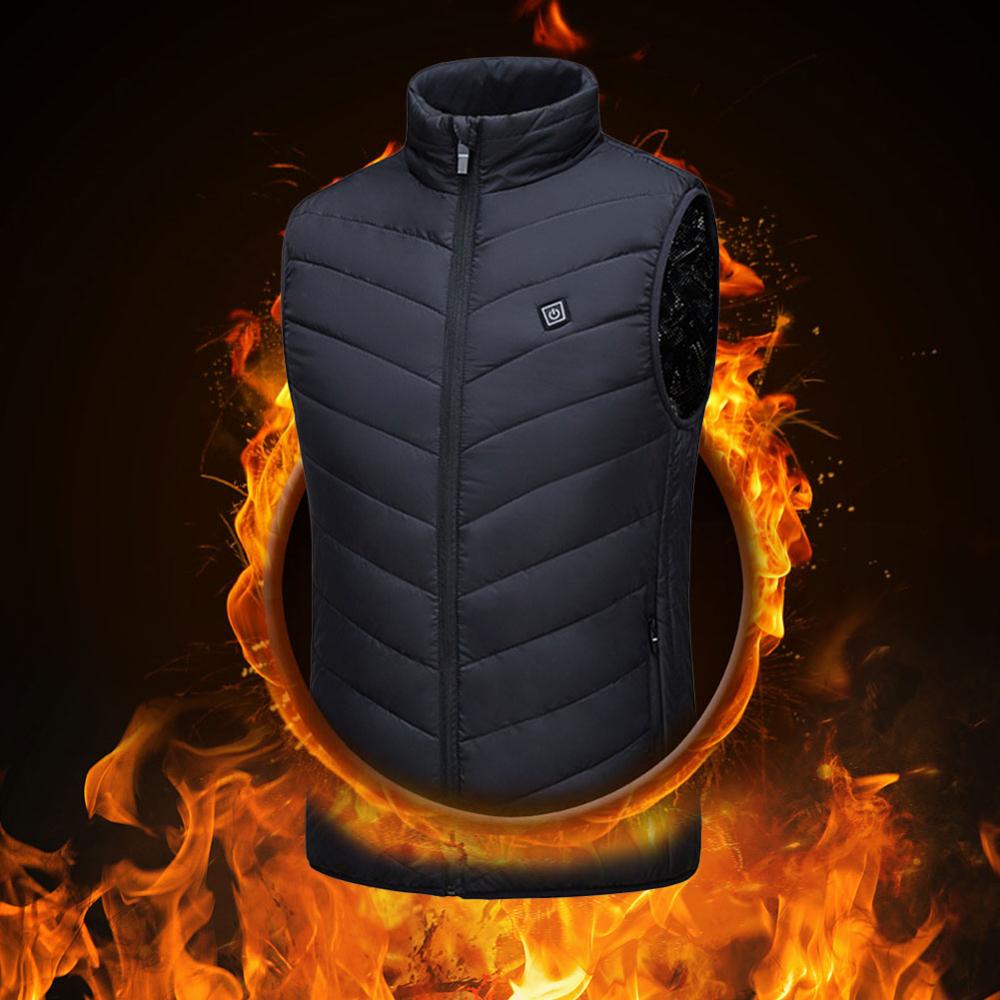 Men Outdoor USB Infrared Heating Vest Jacket