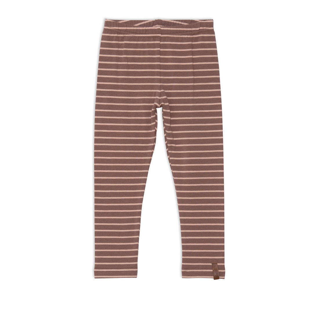 Cotton Legging Striped Brown And Pink